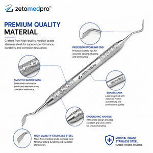 Instrumento Dental Hollenback Carver de Acero Inoxidable para Tallar y Dar Forma a Composite, OEM Zetomed Pro - Product Image 5