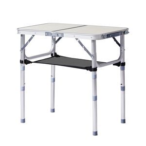 Tavolo da campeggio e picnic pieghevole in alluminio da 60 cm, 3 altezze regolabili, portatile e leggero per patio e esterni - Product Image 1