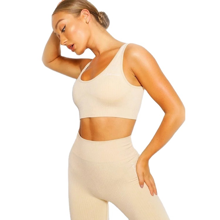Backless Hot Sell Ladies Custom logo Seamless Top Fitness Yoga Women's Sports Bra | Ladies Cross Back Sports Bra