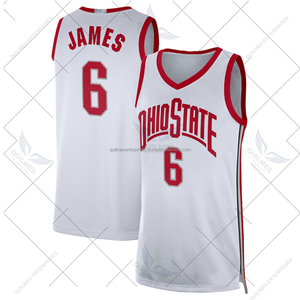 Nouvelle personnalisation de haute qualité James Ohio State Buckeyes Maillot de basket-ball limité respirant-Blanc - Product Image 2