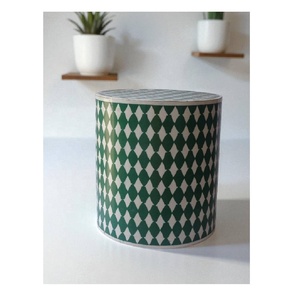 Mesa redonda con incrustaciones de hueso de diseño moderno de alta calidad, taburete lateral de tambor hecho a mano, mesa de centro, mesa auxiliar redonda con incrustaciones de hueso elegante - Product Image 3