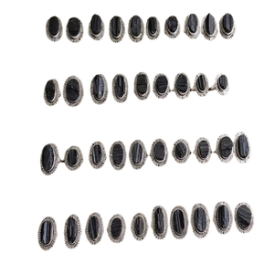 Vente en gros de magnifiques bagues en tourmaline noire naturelle de qualité supérieure, plaquées argent, polies avec soin et de haute qualité - Product Image 4