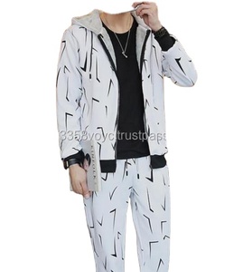 เสื้อวอร์มบุรุษ,เสื้อแจ็คเก็ตลำลองมีฮู้ดพิมพ์ลายชุดกีฬา - Product Image 1