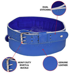 Ceinture de musculation réglable en cuir avec boucle pour l'entraînement en force, la gym, le fitness et les exercices de renforcement, conçue pour la stabilité - Product Image 3