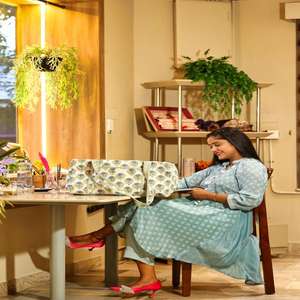 Sacs de voyage en coton doux écologiques de luxe, imprimés à la main, sacs de week-end élégants avec fermeture éclair, vente chaude - Product Image 3