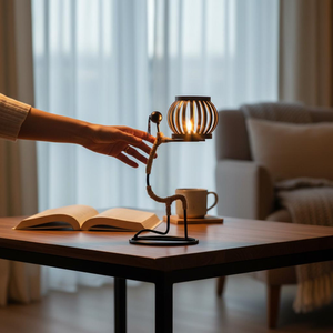 Lampe chauffe-cire écologique en métal sans fumée pour fondre la cire - Product Image 3