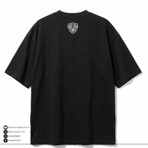 Camiseta de manga corta con estampado de personaje de mono negro para hombre, cuello redondo, estilo casual, ajuste regular, de algodón. - Product Image 4