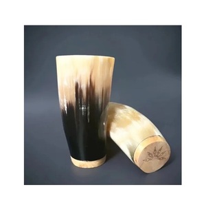 500ml Buffalo Horn Glass with wood base Luxury Design for White Wine Parties Wholesale Prices - Product Image 1