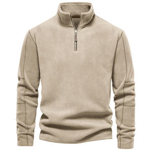 Sudadera con cremallera de un cuarto para hombre al por mayor, sudadera holgada, marca de ropa personalizada, suministro para minoristas de EE. UU. - Product Image 5