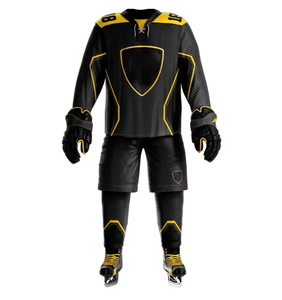 Jersey de Hockey sobre Hielo Personalizado a Precio de Fábrica para Uniforme, Poliéster Puro, Sublimado, Cuello en V, Tela de Malla, Servicio OEM - Product Image 3