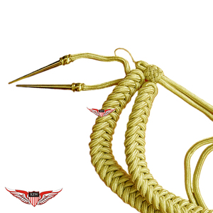 Aiguillette de parade allemande dorée tressée en aluminium, cordon d'épaulette allemand, cordon d'épaulette - Product Image 5