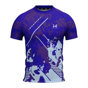 Maillot de sport personnalisé W4G pour homme, sans couture, léger, respirant, à compression, séchage rapide, haute élasticité, design imprimé sur mesure - Product Image 4