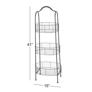 Panier de rangement métallique empilable de qualité supérieure, organisateur en fil métallique durable pour la maison - Product Image 3