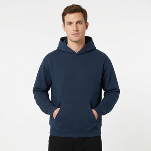 Premium 350gsm Heavyweight 100% Cotton Customized Colors Winter Print <b>Fleece</b> <b>Oversized</b> Fit Men's Front Logo Lined <b>Hoodie</b> - Product Image 1