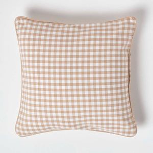 Housse de coussin en coton tissé à carreaux avec passepoil 100% coton |   Housse de coussin décorative pour canapé |   Housse de coussin à carreaux style ferme en gros - Product Image 3