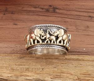 แหวนหมุนรูปช้างนำโชค เงินแท้ 925 เครื่องประดับสไตล์โบฮีเมียน รูปสัตว์ ของแท้ รับรองนำโชค ของขวัญแต่งงานสำหรับผู้หญิง เสริมพลังจิตวิญญาณ - Product Image 6