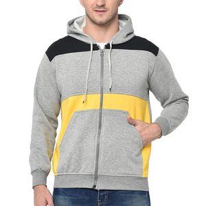 เสื้อแจ็คเก็ตบอมเบอร์ซิปสำหรับผู้ชาย XI สีกรมท่า-แดง ผ้าฝ้ายผสมโพลีเอสเตอร์ สไตล์ลำลองสำหรับฤดูใบไม้ร่วง ทรงปกติ พิมพ์ลายโลโก้ด้านหน้า - Product Image 4