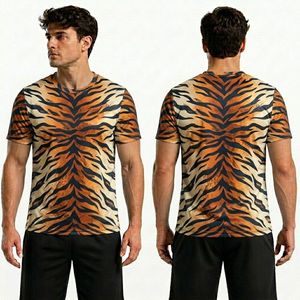 Camisetas Deportivas para Hombre con Estampado Tribal Geométrico en Negro y Rojo, Sublimación en Poliéster, Cómodas, Suaves y Transpirables - Product Image 4