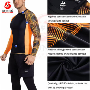 Custom Men's Compression Long Sleeve rash guard Moisture Wicking <b>Athletic</b> Gym Workout Running Base Layer Sportswear - Product Image 2