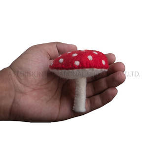 Needle Wool Felted <b>Mushroom</b> Tree Christmas <b>Decorations</b> Handmade Wool <b>Mushroom</b> Multicolor Available Bulk Wholesale Custom Logo - Product Image 2
