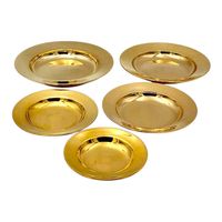 Assiette à dîner en laiton authentique de 10 pouces, élégante, durable et intemporelle. Parfait pour les hôtels de luxe et les restaurants gastronomiques.