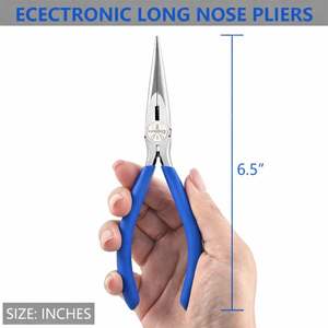 LUMINEX IMPEX 6.5" Stainless Steel Needle <b>Nose</b> <b>Pliers</b> for Wire Bending Bracelet Making & DIY - Product Image 2