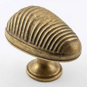 Poignée de porte en laiton de style vintage, finition antique, poignée ronde en métal massif pour la maison ou le bureau - Product Image 3