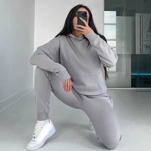 Conjunto Deportivo de Dos Piezas de Alta Calidad Personalizado, Chándal de Felpa para Mujer, Ropa Deportiva de Punto para Mujer - Product Image 1