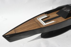 Modelo de Lancha Rápida Moderna de Madera Hecha a Mano, GIA NHIEN <span class=keywords><strong>WALLY</strong></span> POWER 118, Pintada en Negro, Servicio Personalizado, Decoración Náutica, Recuerdo - Product Image 3