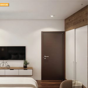 Portes en bois composite WPC à âme pleine, design moderne, résistantes à l'eau, écologiques, isolées, pré-montées pour appartements et villas – Vente directe usine - Product Image 4