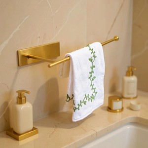 Porte-serviettes mural moderne en acier inoxydable tendance pour salle de bain - Product Image 4