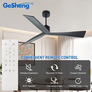 Gesheng Phong Cách Hiện Đại Phương Đông Thiết Kế 3 Lưỡi Gỗ Điều Khiển Từ Xa DC Động Cơ Đồng Tốt Nhất Quạt Trần - Product Image 2