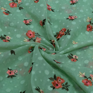 Tela de encaje de malla de poliéster georgette de alta calidad con bordado maltado para ropa de novia, textiles para el hogar y prendas de vestir - Product Image 2