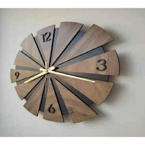 Nouvelle conception, style simple, horloge murale, décoration murale pour la maison, horloge murale ronde en bois pour le salon - Product Image 3
