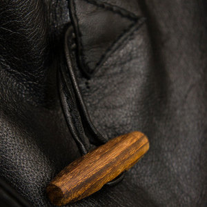 Custom Women's Genuine <b>Leather</b> Hooded <b>Jacket</b> Full Sleeve Solid Color Horn Button Closure <b>Long</b> Length Autumn Wear Utility Style - Product Image 6