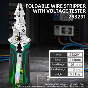 Multifunktion ale Haushalts elektriker zange Spezieller Nadelnasen-Abisolier test Ziehen Falten Elektrischer Stift Elektriker - Product Image 2