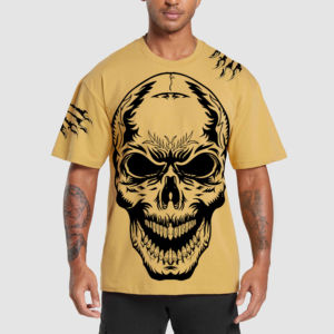 T-shirt Homme Oversize Vintage Délavé à Épaules Tombantes Style Streetwear de Luxe avec Impression Graphique Personnalisée - Product Image 6