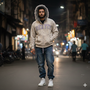 Rexfit Sports Premium Printed Zip Up <b>Hoodie</b> For Men Breathable Cotton Blend Custom Full Zipper <b>Hoodie</b> Latest Design Casual Wear - Product Image 2