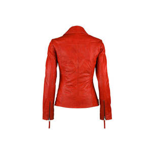 Veste de moto en cuir véritable pour femmes, imperméable, respirante, épaisse, pour l'hiver, tendance, en vente - Product Image 4