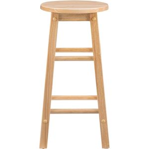 Tabouret de bar rond naturel de 24 pouces, tabouret de bar de qualité supérieure avec un design confortable - Product Image 4