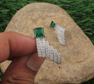 Pendientes de Plata de Ley 925 con Lazo, Bañados en Oro, con Circonitas Brillantes, Joyería Romántica y Coqueta para Mujer - Product Image 3