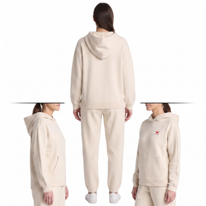 ชุดเสื้อฮู้ดถักสำหรับผู้หญิงพร้อมกระเป๋า - Product Image 2