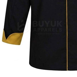 Chaqueta de Trabajo para Chef, Transpirable, Elástica, Ligera, de Poliéster/Algodón, Tejido de Punto, Manga Larga, Uso Profesional en Restaurantes y Bares - Product Image 5