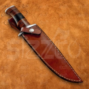 Cuchillo Bowie de Acero D2 SIZZCO Hecho a Mano Personalizado OEM, Cuchillo de Caza y Supervivencia al Aire Libre, Hoja Fija Táctica, Mango de Cuero, Regalo Ideal - Product Image 6