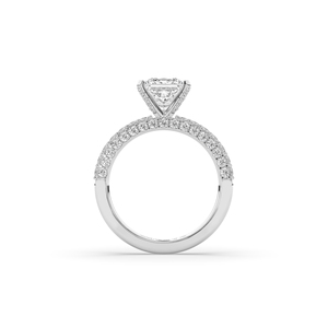 แหวนเพชรทรงปรินเซส 2.93 กะรัต ดีไซน์หรูหราโดดเด่น น้ำหนักเบา ระยิบระยับ ทองคำแท้ 10K 14K เครื่องประดับผู้หญิงคุณภาพสูง - Product Image 4