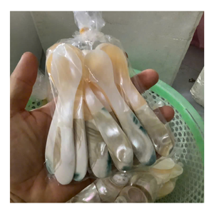 Cuillère élégante en nacre, fabriquée à partir de coquillages naturels, vaisselle de luxe haut de gamme pour les restaurants gastronomiques et les hôtels. - Product Image 3