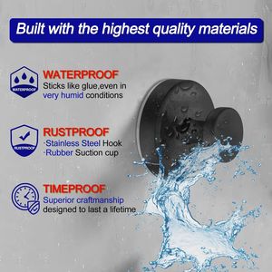 ตะขอแขวนแบบถอดได้สำหรับห้องน้ำ กระจกหน้าต่าง ประตู ผนัง ผ้าเช็ดตัว เสื้อคลุมอาบน้ำ พวงหรีด - Product Image 2