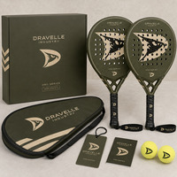 Raquette de padel en fibre de carbone 12K vert olive, forme goutte d'eau, noyau en mousse EVA 38 mm, 365 g, surface rugueuse, fournisseur de raquettes de tennis Palas