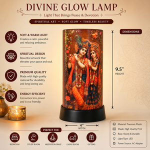Radha Krishna LED Night <b>Lamp</b> Acrylic Spiritual Table Light Decorative Bedside <b>USB</b> Touch Janmashtami Diwali Gift for Home Temple - Product Image 5