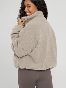Abrigo Largo de Mujer Beige de Piel Sintética con Doble Botonadura, Cuello Alto, Grueso, Transpirable e Impermeable para Invierno - Product Image 4